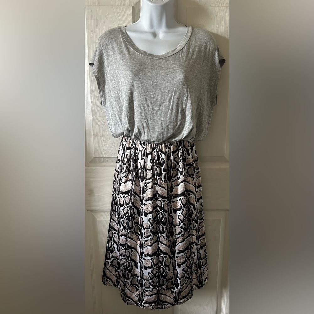 Loyd/Ford Palm‎ Springs Women’s Loy-Tee Animal Print Jersey Top Silk Dress Sz 6